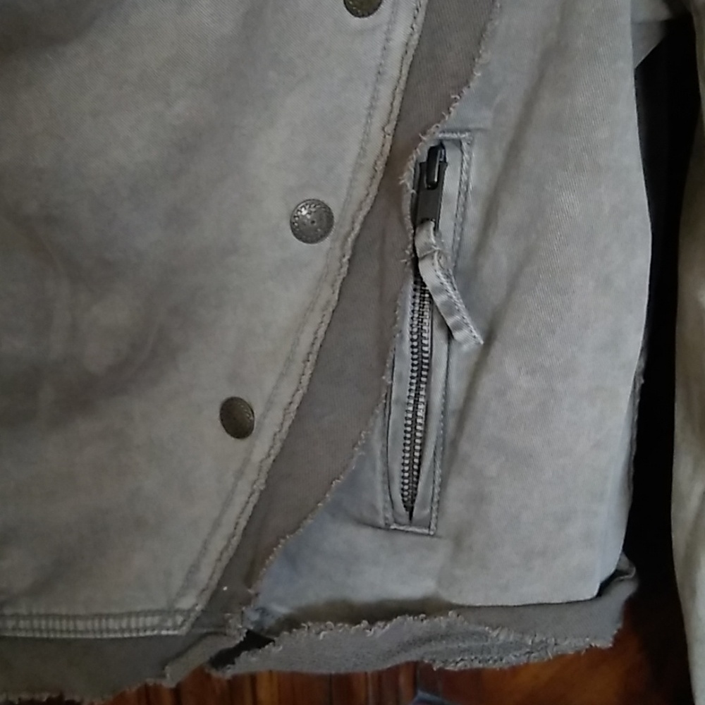 Free People Collapsing Snap Front Cotton Jacket Md - Picture 2 of 10